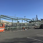 Pedestrian bridge installed Pedestrian bridge installed