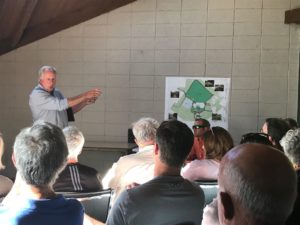 City Engineer Tim Tucker describes changes to Golden Hills Park