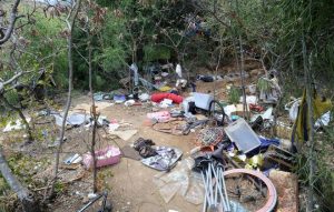 A cleanup effort off Marina Vista near Shell’s property