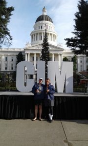 Edward Roubal and Jeff Roubal after they finished the marathon.