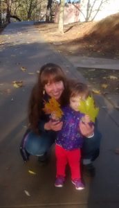 Marion Roubal with 18 month old Betsy