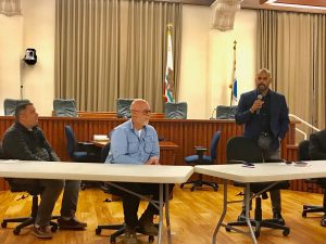 Carl Nagy, Dave Sperow and Francisco Castillo at the UPRR town hall.