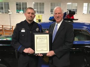 Cpl. Ryan Baille and U.S. Rep. Mike Thompson