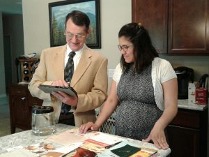 Jeff and our daughter-in-law Susan reading Peruvian recipes.